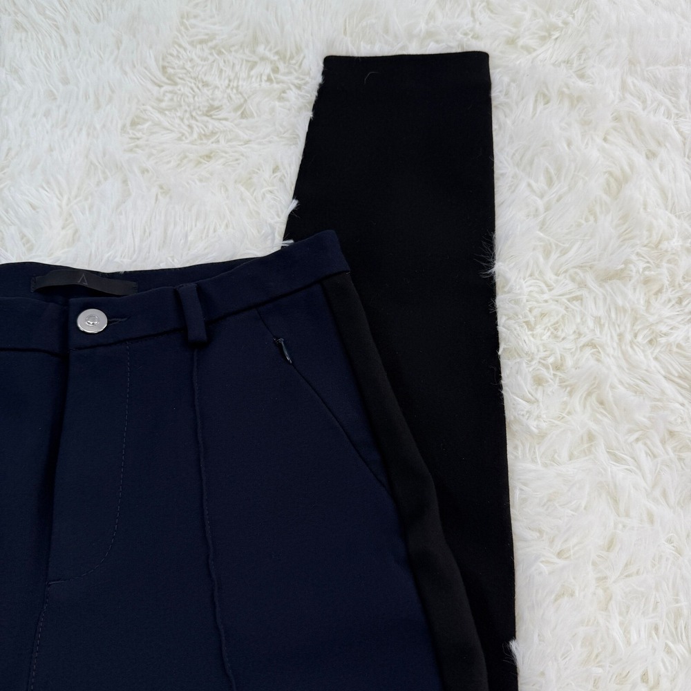 MAC Jeans Contrast Luxury Pants Colorblock Trousers‎ Black Blue Size 34 GER XS - Picture 6 of 14